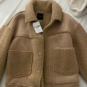 Faux Sherling & Suede Jacket